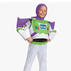Disney Pixar Buzz Lightyear Toy Story 4 Deluxe Boys' Costume, Halloween Costume